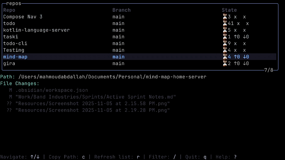 RepoScan terminal screenshot